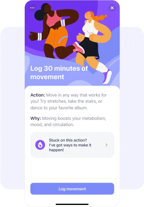 Avo birthday graphic showing movement action screen