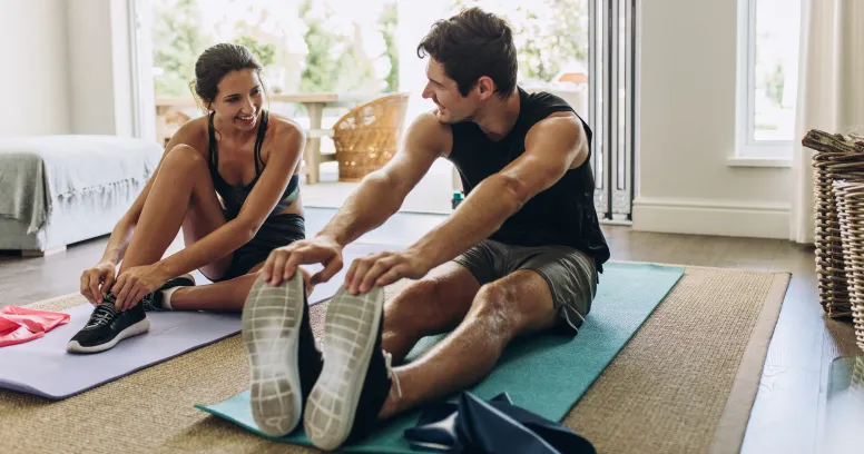 Flexible intermittent fasting approach - woman stretching and finding her limits with gradual progress