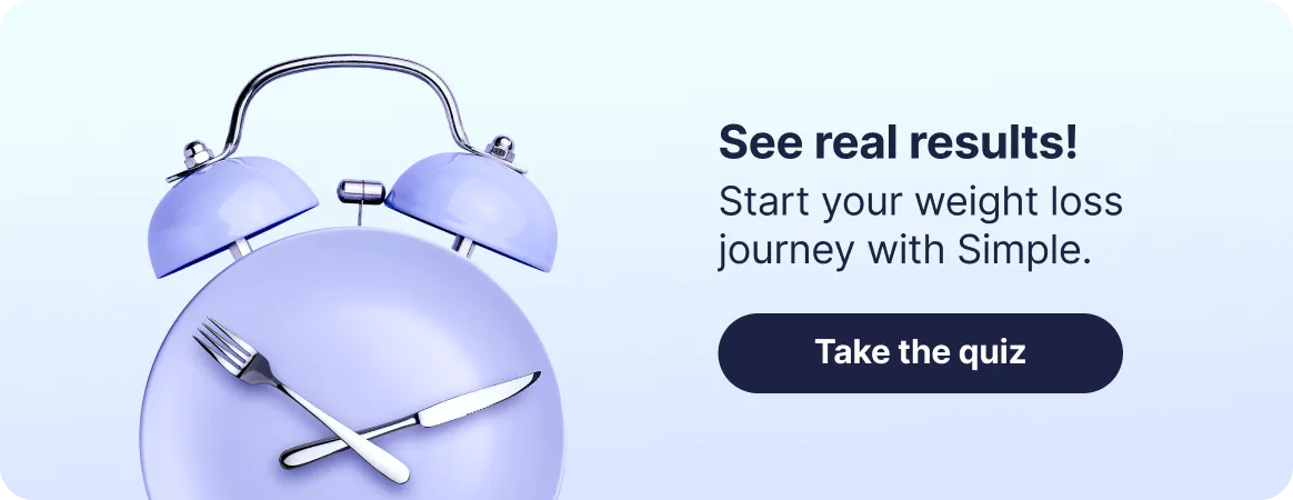 Get personalized macro tracking and weight loss guidance with Simple app's
nutrition expert support