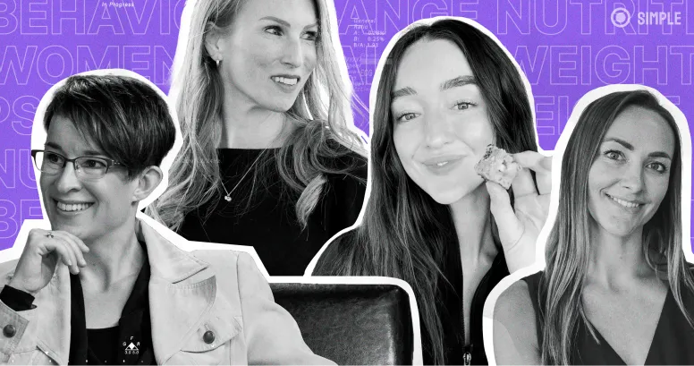Four women nutrition scientists at Simple app sharing health and wellness expertise for weight loss