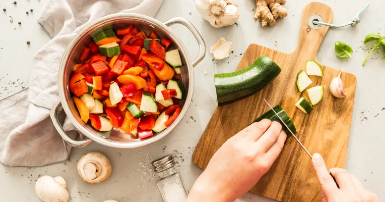 High fiber vegetables and whole foods for blood sugar balance showing nutrient-dense meal preparation