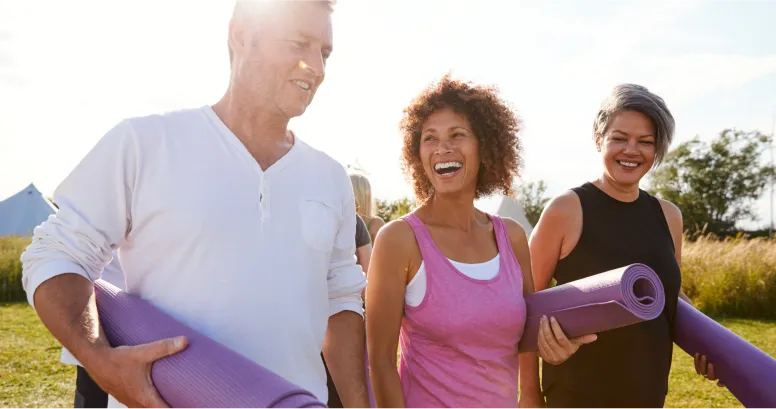 Safe intermittent fasting practice with exercise showing social support and healthy lifestyle habits
