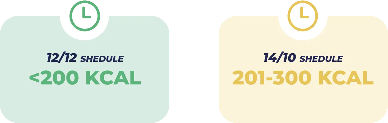 Different types of intermittent fasting schedules showing 12:12, 14:10, 16:8, and 18:6 time-restricted eating methods for weight loss